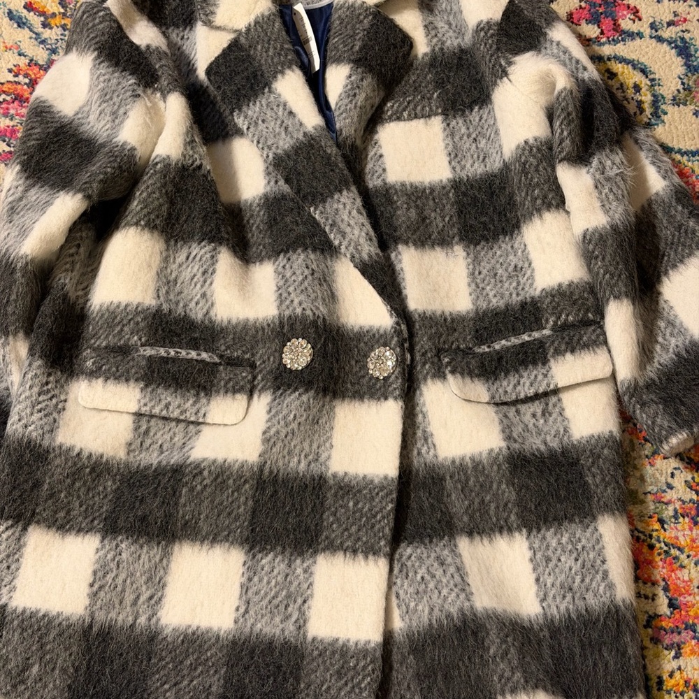 J. Crew Women's Collection relaxed topcoat in Italian brushed buffalo check - Picture 3 of 5